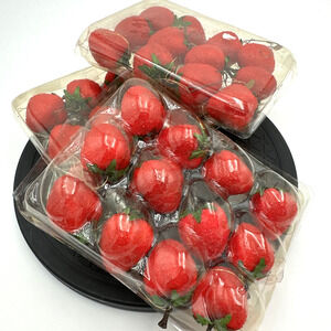 36 Vintage Red Sugar Frosted Strawberry Christmas Ornaments Taiwan